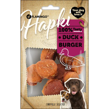 Flamingo Hapki Duck Mini Burger - dog treats, duck burgers