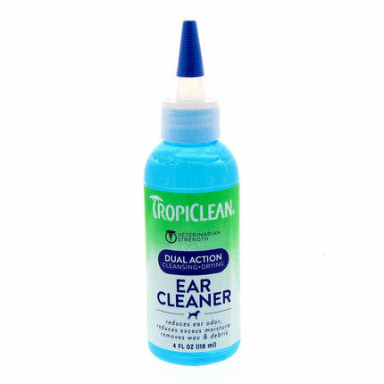 Tropiclean Dual Action Ear Cleaner - ear cleaning solution for dogs and cats