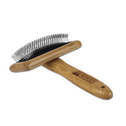 Bamboo Groom Slicker Brush - bamboo slicker brush for medium dogs and cats