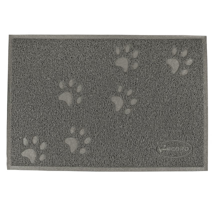 Record Pet Bowl Mat - non-slip mat for dog and cat bowls - Gray