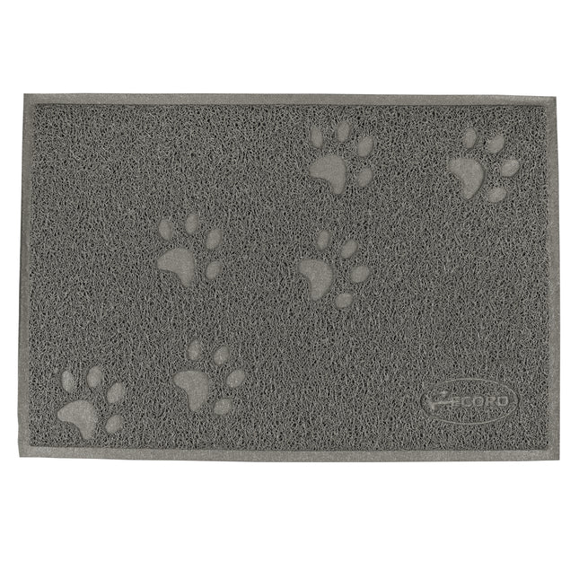 Record Pet Bowl Mat - non-slip mat for dog and cat bowls - Gray