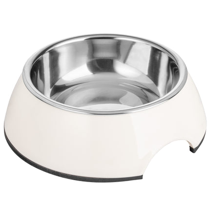 Flamingo Royal Round Bowl - non-slip bowl for dogs and cats made of melamine and stainless steel