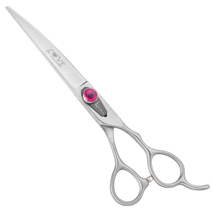 Kenchii Love Curved Scissors - professional grooming scissors with an ergonomic handle, curved