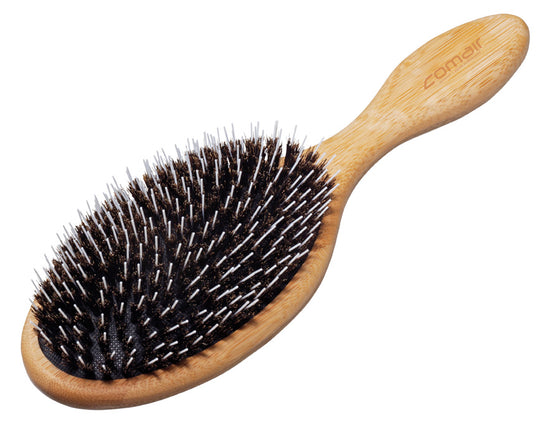 Comair Bamboo Line Oval - large oval bamboo brush with boar bristles and detangler