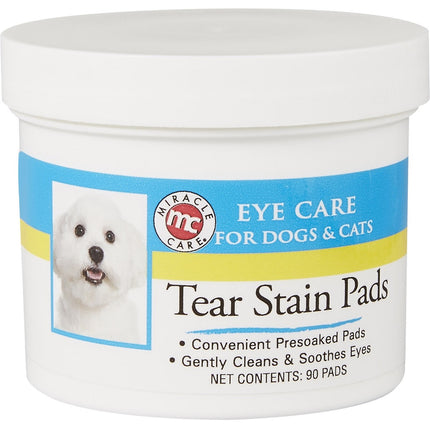 Miracle Care Tear Stain Pads 90 pcs - pads for removing discoloration and stains under the eyes, for dogs and cats