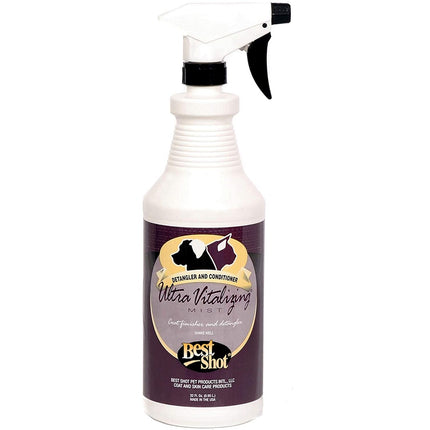 Best Shot Ultra Vitalizing Pet Mist - effective detangler, anti-static, reduces drying time of fur