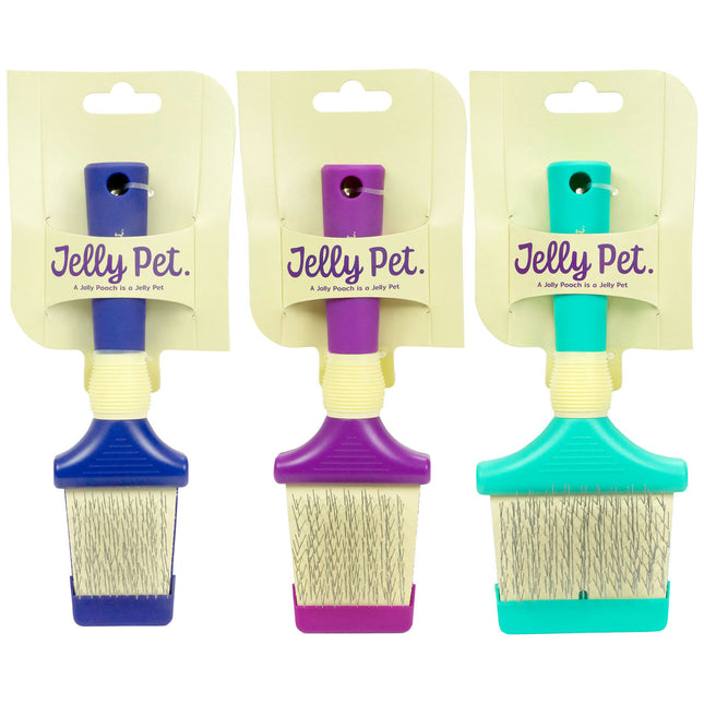 Jelly Pet Double-Sided Flexible Slicker Brush - Double-sided, flexible slicker brush for medium dogs