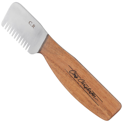 Chris Christensen Stripping Knife - professional trimmer with wooden handle