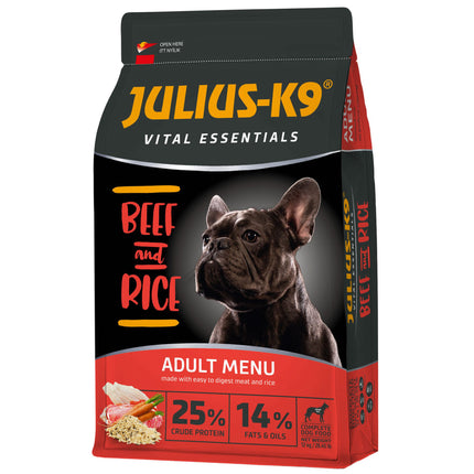 Julius - K9 Vital Essentials Beef & Rice Adult - complete dog food, beef with rice - PROMOTION due to best before date