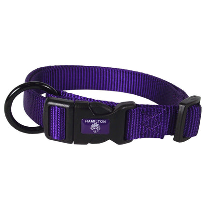 Hamilton Classic Adjustable Collar - nylon collar with adjustable circumference, for medium breed dogs