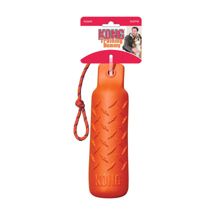 KONG Training Dummy - pink retrieving toy for dogs, floating, with a rope