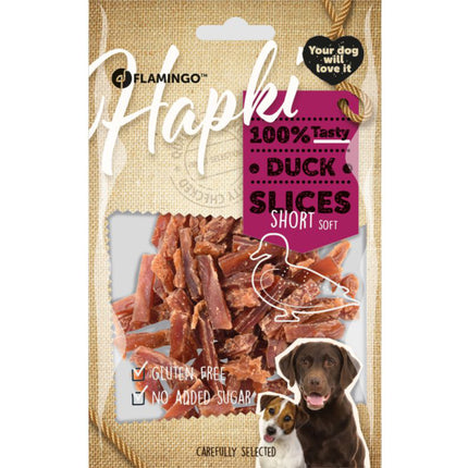 Flamingo Hapki Duck Slices - single protein treats for dogs, made from duck