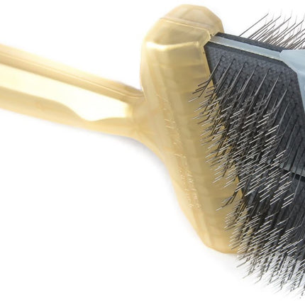 ActiVet Pro Brush Super Soft Coat Grabber - super soft, double-sided, flexible brush for long, silky hair - large 9cm