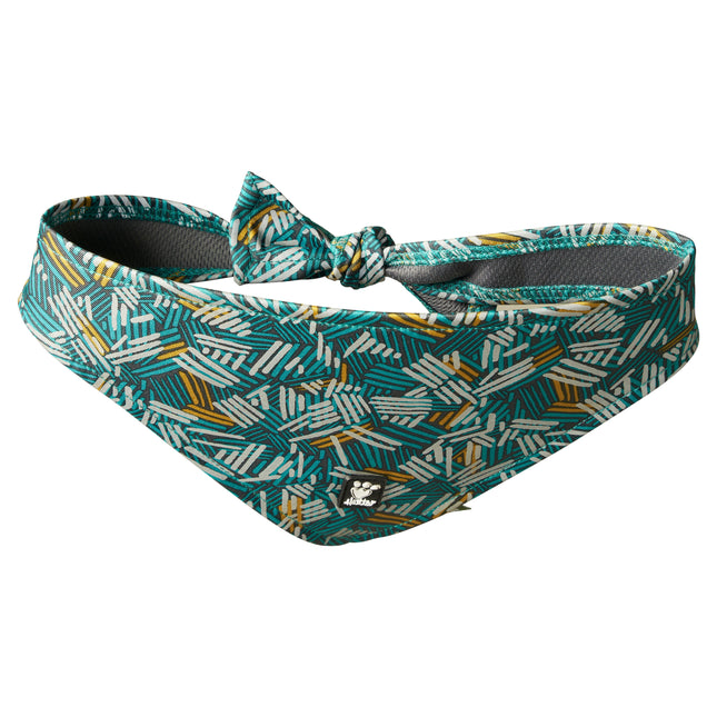 Hurtta Zhero Safety Bandana Eco Peacock - reflective bandana for dogs