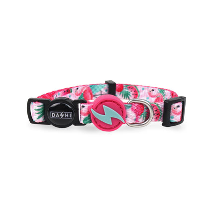 Dashi Flamingo Cat Collar - colorful cat collar, flamingo pattern