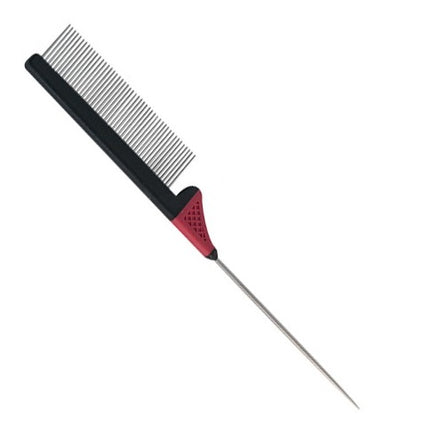 Ideal Dog comb for dogs, with a metal spike for parting, long needles