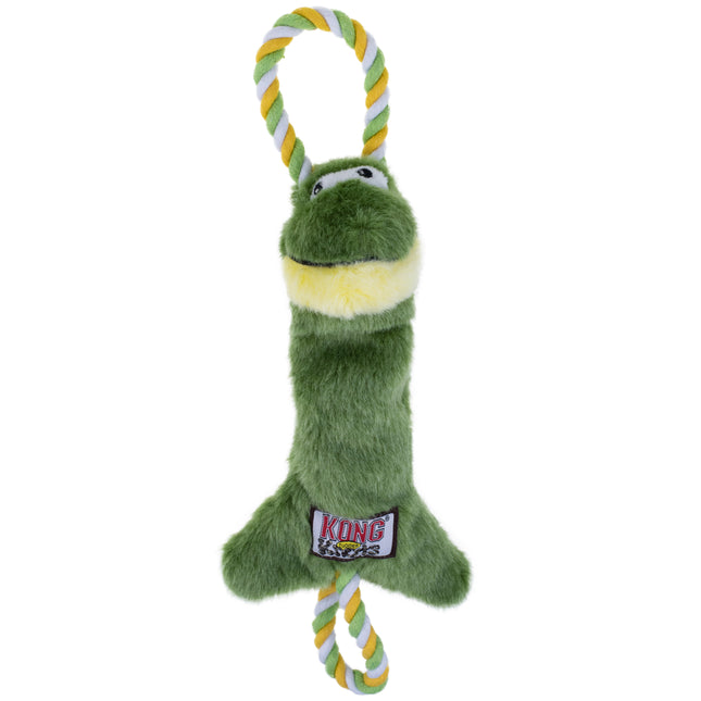 KONG Tugger Knots Frog S/M - dog tug toy, frog with a double rope skeleton