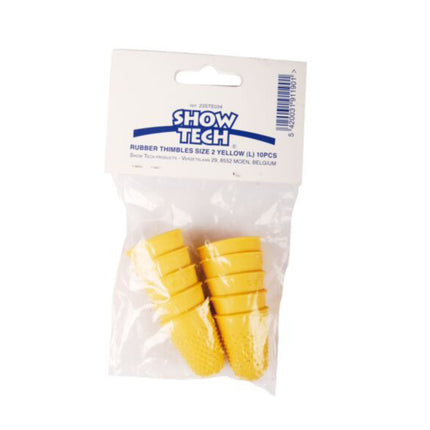 Rubber trimming finger size L yellow - 10pcs