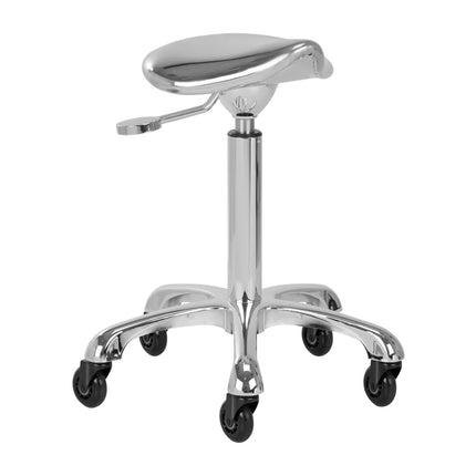 Gabbiano Roll Speed - grooming stool with a contoured leather seat, wheels with bearings