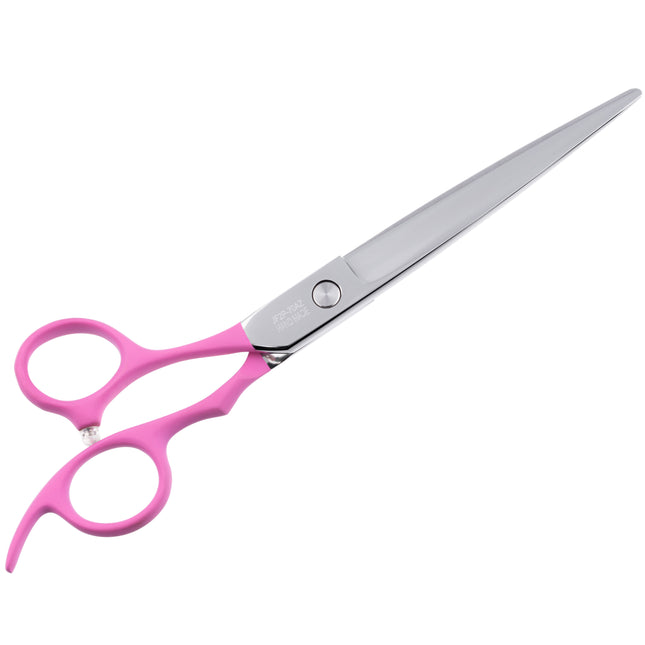 Jargem Lefty Scissors - straight grooming scissors for left-handed users with an ergonomic handle