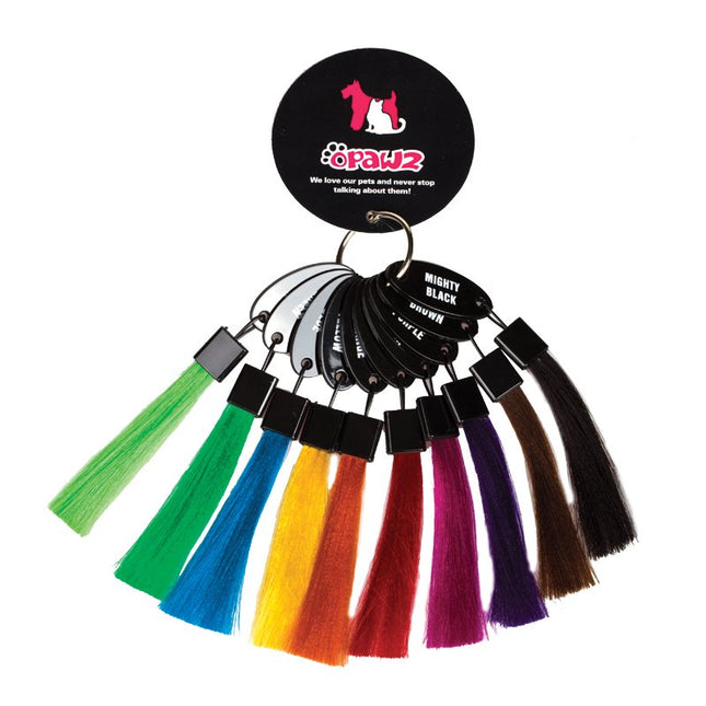 Opawz Pet Hair Dye Color Chart - color sample set of dyes