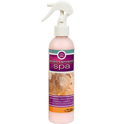 Best Shot Scentament Spa Tropical Breeze Spray - anti-static scented conditioner that makes it easier to detangle fur, with the scent of tropical fruits.