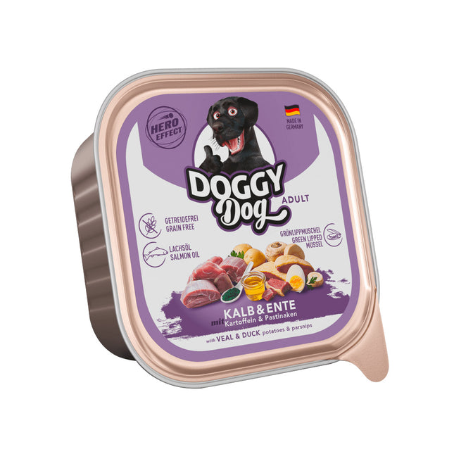 Doggy Dog Veal & Duck - grain-free wet dog food with veal and duck