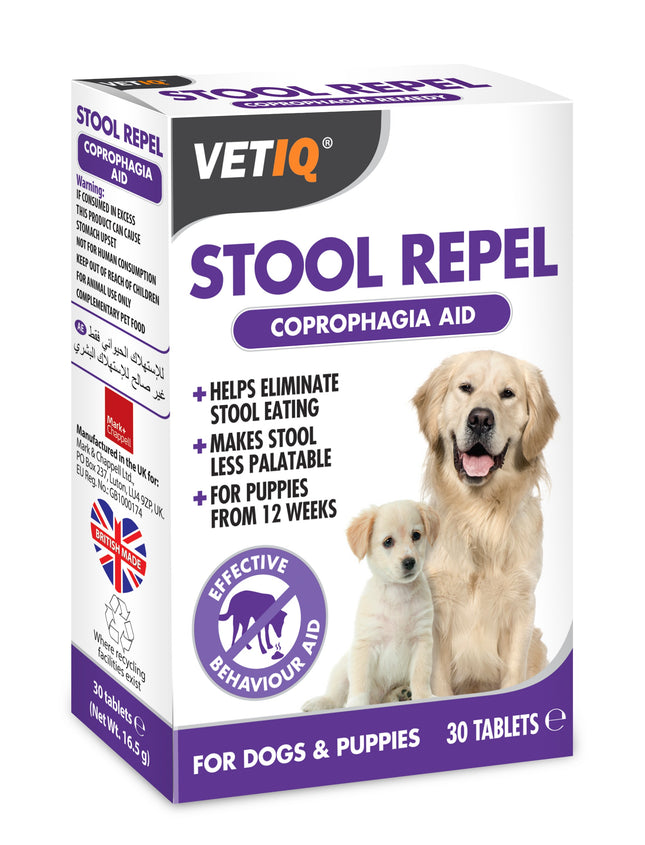 VetIQ Stool Repel Coprophagia Aid 30tbl. - coprophagia aid for dogs, in tablet form