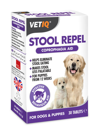 VetIQ Stool Repel Coprophagia Aid 30tbl. - coprophagia aid for dogs, in tablet form