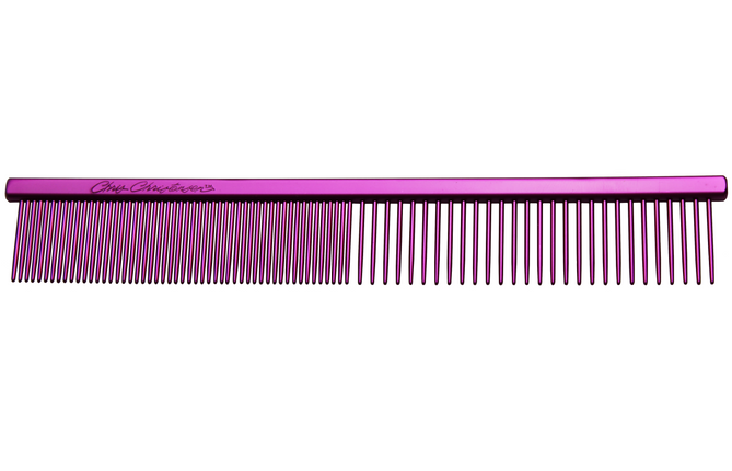 Chris Christensen Face/Feet Comb - professional mini comb for the face and whiskers, pink