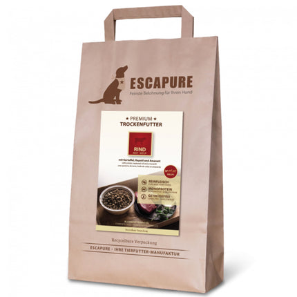 Escapure Premium Puppy Rind - high-quality food for puppies, oven-baked beef