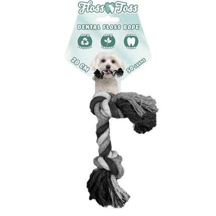 Holland Dental Floss Toss Rope Small - dental floss tug toy for small dogs