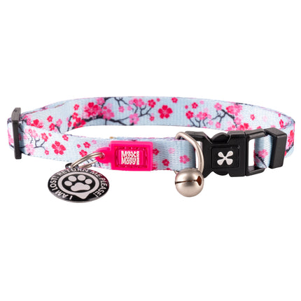 Max&Molly GOTCHA! Smart ID Cat Collar Cherry Bloom - colorful collar for cats with a smart Tag pendant