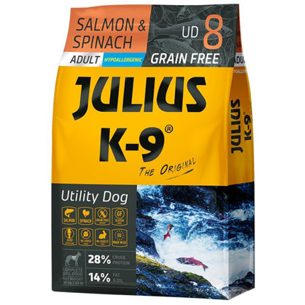 Julius K - 9 & Spinach Adult - grain-free dog food, salmon with spinach