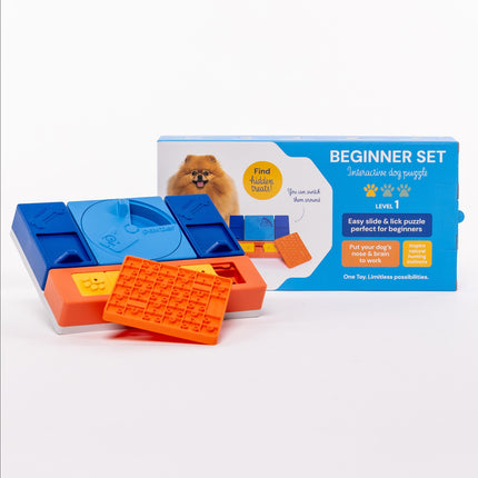 Pawzler Interactive Dog Puzzle Beginner Set - modular puzzle for dogs, beginner set of elements