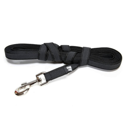 Julius K9 Color & Gray Supergrip Leash With Handle Black - training leash with handle, black, non-slip