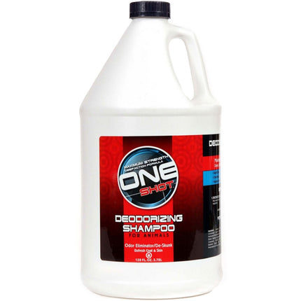 One Shot Deodorizing De-Skunk Shampoo - professional cleansing and strongly deodorizing shampoo for dogs, cats, and horses, concentrate 1:10