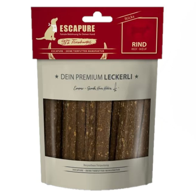 Escapure Premium Beef Sticks 150g - natural treats for dogs, beef sticks