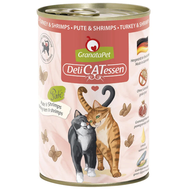 GranataPet DeliCatessen Turkey & Shrimps - grain-free wet food for cats, turkey and shrimp