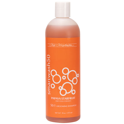 Chris Christensen Smart Wash Papaya Starfruit Shampoo - deep cleansing shampoo for dogs and cats, with a papaya scent, concentrate 1:50