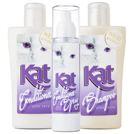 K9 Kat Aloe Vera Set - a set of gentle grooming products for cat fur