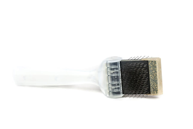 ActiVet Diamond Super Soft Brush - extra soft, double-sided, flexible brush for long, silky hair, bent + straight pins - small 4