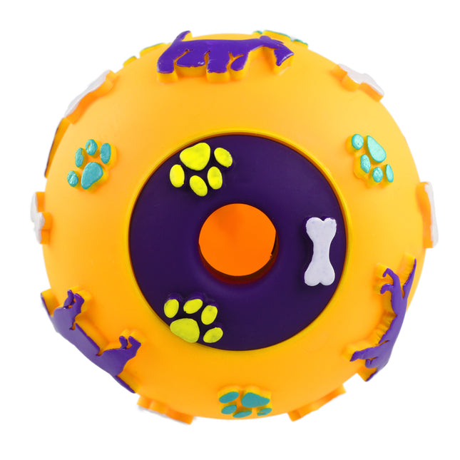 Flamingo Treat Ball - treat ball for dogs - yellow