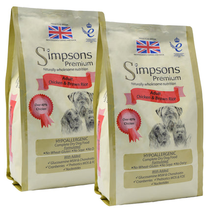 Simpsons Premium Adult Chicken & Rice - food for adult dogs, chicken and rice