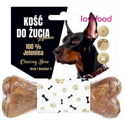 Lovi Food Premium Chewing Deer Hide - Chew Bone for Dogs, 100% Deer