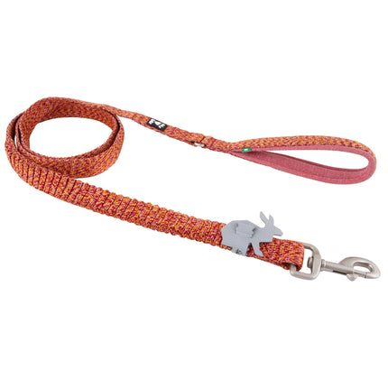 Hurtta Razzle Dazzle Spring Leash Beetroot - cushioned leash for puppies, with a soft handle