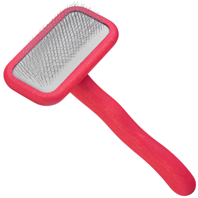 Chris Christensen Mark II Small Slicker Brush - small poodle brush - red