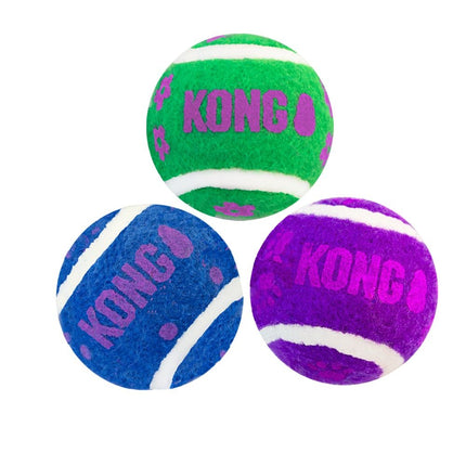 KONG Cat Active Tennis Balls 3 pcs - small tennis balls for cats, with a bell inside