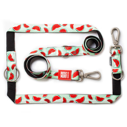 Max & Molly Multi-Leash Watermelon - adjustable leash for dogs, interesting pattern, 200cm