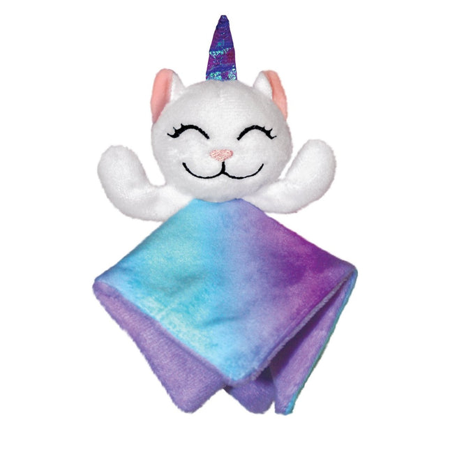 KONG Crackles Caticorn - crinkly plush toy for cats, cat unicorn with catnip